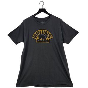 Wright & Ditson Boston Bruins Retro‎ Bear Graphic Logo T-Shirt Large Black